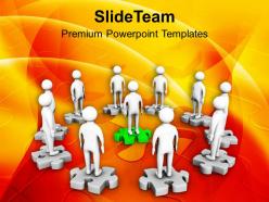 3d men on puzzle meeting success powerpoint templates ppt themes and graphics 0213