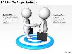 3d men on target business ppt graphics icons