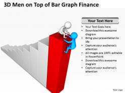 3d men on top of bar graph finance ppt graphics icons powerpoint