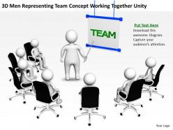 3d men representing team concept working together unity ppt graphics icons