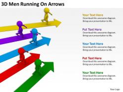 3d men running on arrows ppt graphics icons powerpoint