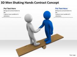 3d men shaking hands contract concept ppt graphics icons powerpoint