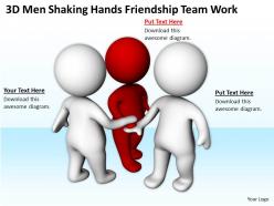 3d men shaking hands friendship team work ppt graphics icons powerpoint 0529