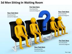 3d men sitting in waiting room ppt graphics icons powerpoint
