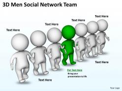 3d men social network team ppt graphics icons