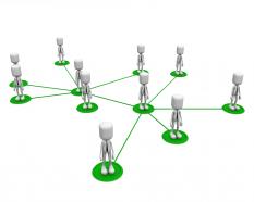 3d men social team networking stock photo