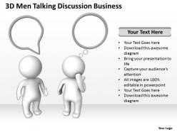 3d men talking discussion business ppt graphic icon