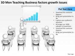 3d men teaching business factors growth issues ppt graphic icon