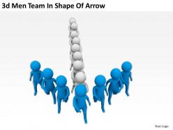 3d men team in shape of arrow ppt graphics icons