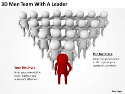 3d men team with a leader ppt graphics icons