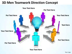 3d men teamwork direction concept ppt graphics icons