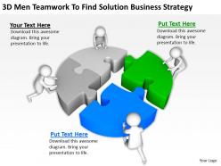 3d men teamwork to find solution business strategy ppt graphics icons powerpoint
