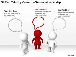 3d men thinking concept of business leadership ppt graphics icons