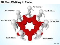 3d men walking in circle ppt graphics icons powerpoint