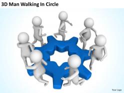 3d men walking in circle ppt graphics icons powerpoint