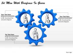 3d men with briefcase in gears ppt graphics icons powerpoint