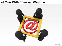 3d men with browser window ppt graphics icons powerpoint