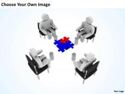 3d men with colorful puzzle finding solution ppt graphics icons powerpoint
