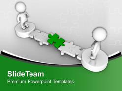 3d men with green puzzle pathway powerpoint templates ppt themes and graphics 0213