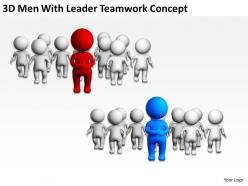 3d men with leader teamwork concept ppt graphics icons powerpoint