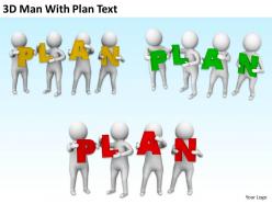 3d men with plan text ppt graphics icons powerpoint