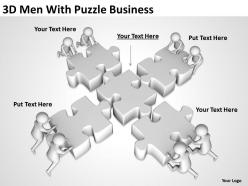 3d men with puzzle business ppt graphics icons powerpoint