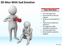 3d men with sad emotion ppt graphics icons powerpoint