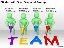 3d men with team teamwork concept ppt graphics icons powerpoint