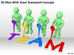 3d men with team teamwork concept ppt graphics icons powerpoint