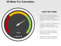 3d meter for calculation flat powerpoint design