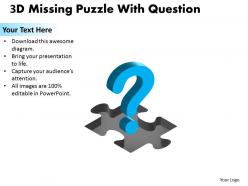 3d missing puzzle piece question