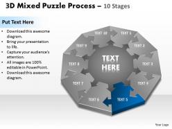 33784327 style puzzles mixed 10 piece powerpoint presentation diagram infographic slide