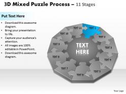 28546688 style puzzles mixed 11 piece powerpoint presentation diagram infographic slide