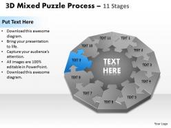 28546688 style puzzles mixed 11 piece powerpoint presentation diagram infographic slide