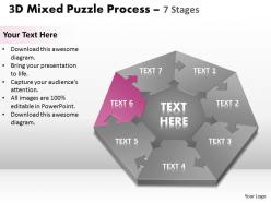 74420496 style puzzles mixed 7 piece powerpoint presentation diagram infographic slide