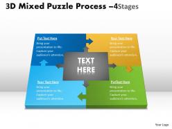 6191991 style puzzles mixed 4 piece powerpoint presentation diagram infographic slide