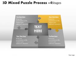 6191991 style puzzles mixed 4 piece powerpoint presentation diagram infographic slide