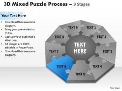26000373 style puzzles mixed 9 piece powerpoint presentation diagram infographic slide
