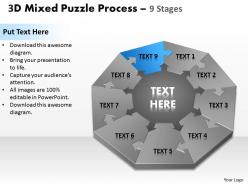 26000373 style puzzles mixed 9 piece powerpoint presentation diagram infographic slide