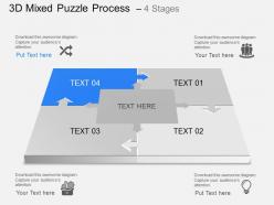 4647442 style puzzles mixed 4 piece powerpoint presentation diagram template slide
