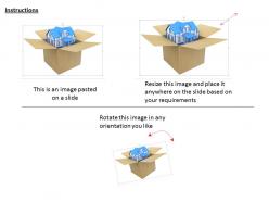 3d model of house in cardboard box