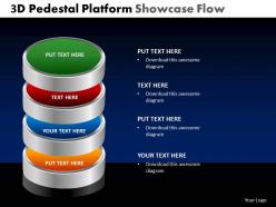 3d pedestal platform showcase flow powerpoint slides and ppt templates db