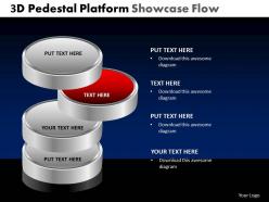 3d pedestal platform showcase flow powerpoint slides and ppt templates db