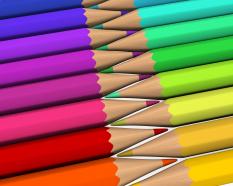 3d pencils graphics stock photo