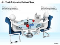3d people discussing business news ppt graphics icons powerpoint