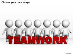 3d people holding hands in a row ppt graphics icons
