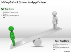 3d people on a seesaw making balance ppt graphics icons powerpoint