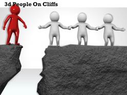 3d people on cliffs ppt graphics icons powerpoint