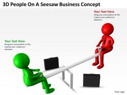 3d people on seesaw business concept ppt graphics icons