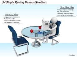 3d people reading business headlines ppt graphics icons powerpoint